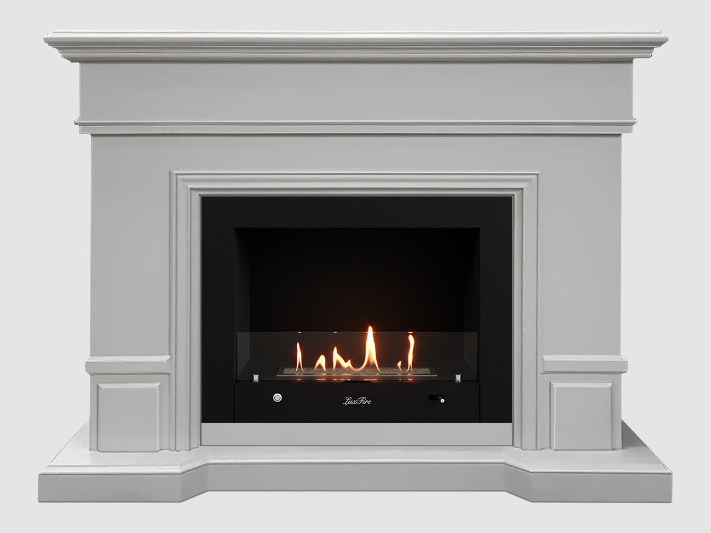 Каминный портал МДФ "Фантазия 1350" с биокамином Lux Fire "Фаер Бокс 4-30" (белый) Каминный портал МДФ "Фантазия 1350" с биокамином Lux Fire "Фаер Бокс 4-30" (белый) по цене 134 300 руб.