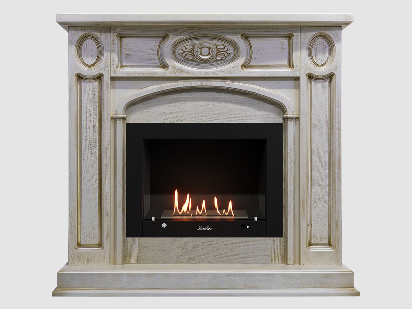 Каминный портал МДФ "Флоренция 1200" с биокамином Lux Fire "Фаер Бокс 3 - 25.5" (бежевый) Каминный портал МДФ "Флоренция 1200" с биокамином Lux Fire "Фаер Бокс 3 - 25.5" (бежевый) по цене 95 900 руб.