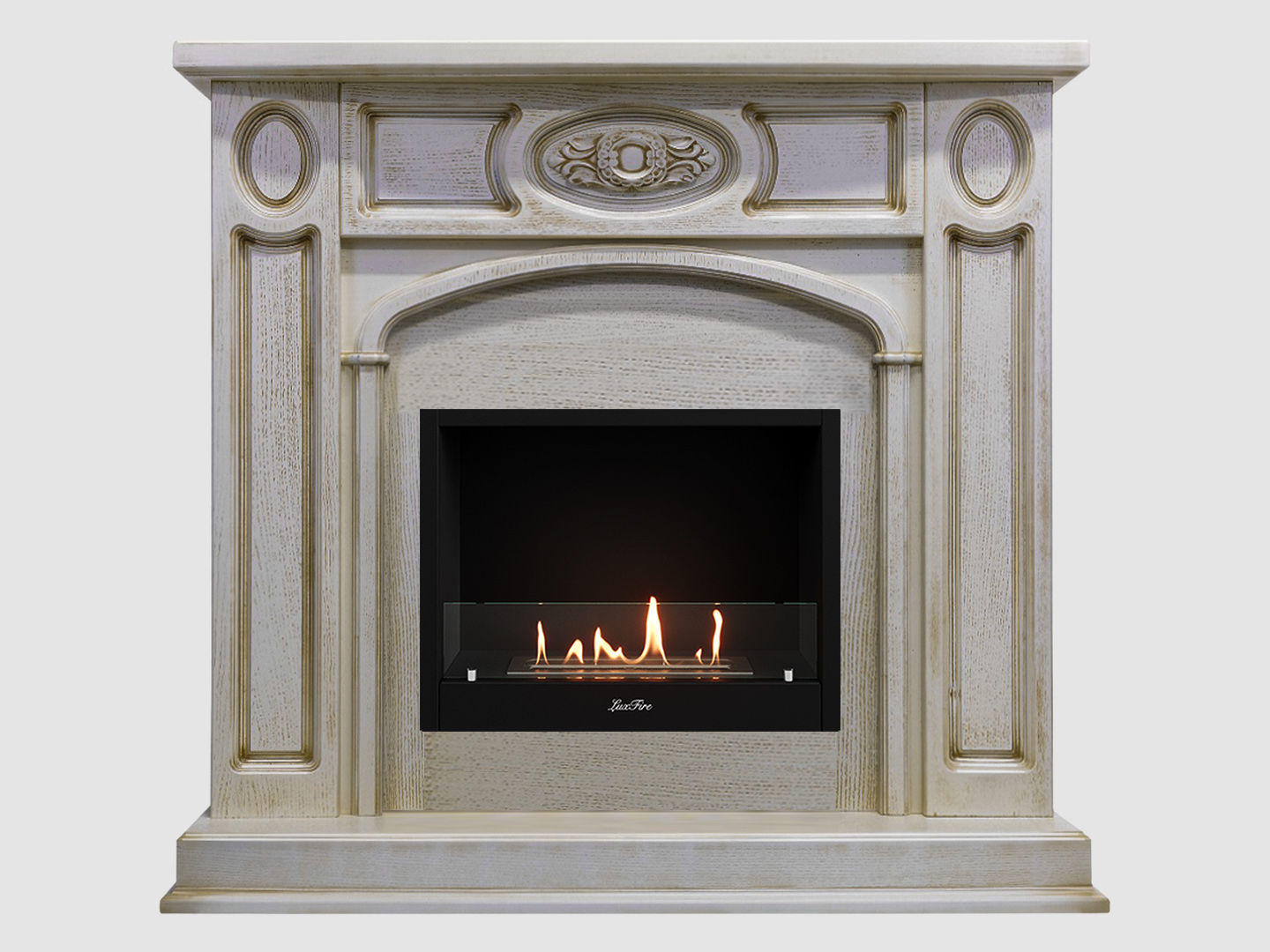 Каминный портал МДФ "Флоренция 1200" с биокамином Lux Fire "Фаер Бокс 1 - 25.5" (бежевый) Каминный портал МДФ "Флоренция 1200" с биокамином Lux Fire "Фаер Бокс 1 - 25.5" (бежевый) по цене 75 200 руб.