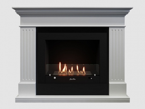 Каминный портал МДФ "Турин 1350" с биокамином Lux Fire "Фаер Бокс 3-33" (белый) Каминный портал МДФ "Турин 1350" с биокамином Lux Fire "Фаер Бокс 3-33" (белый)