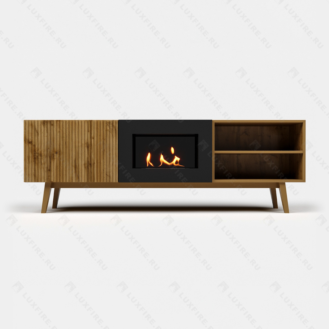 Тумба ТВ Lux Fire "Волга" напольная 1800, дуб вотан, с биокамином 600 Тумба ТВ Lux Fire "Волга" напольная 1800, дуб вотан, с биокамином 600 по цене 77 543 руб.