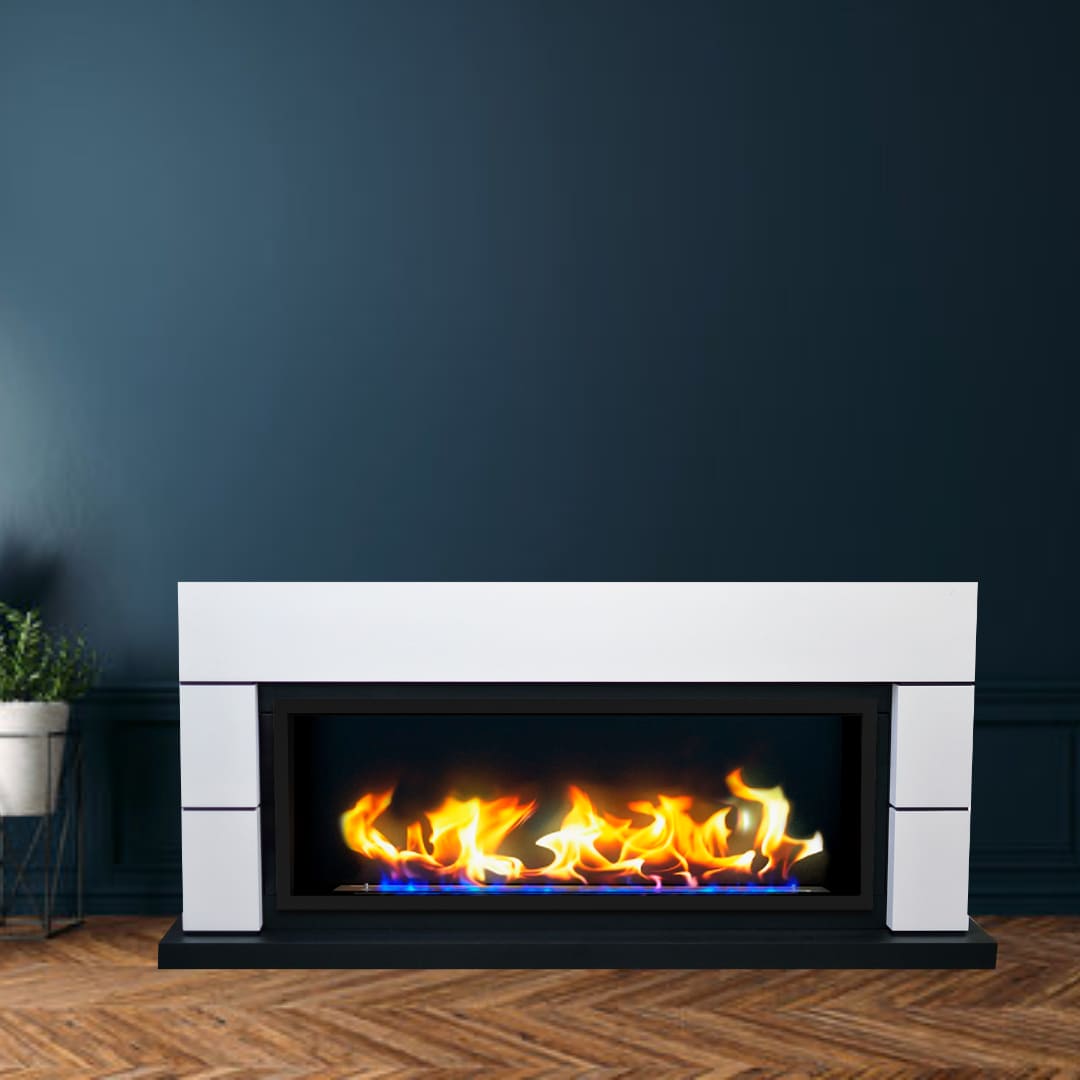 Биокамин в линейном портале "Русский огонь" Аляска с защитным и декоративным стеклом по цене 106 450 руб.