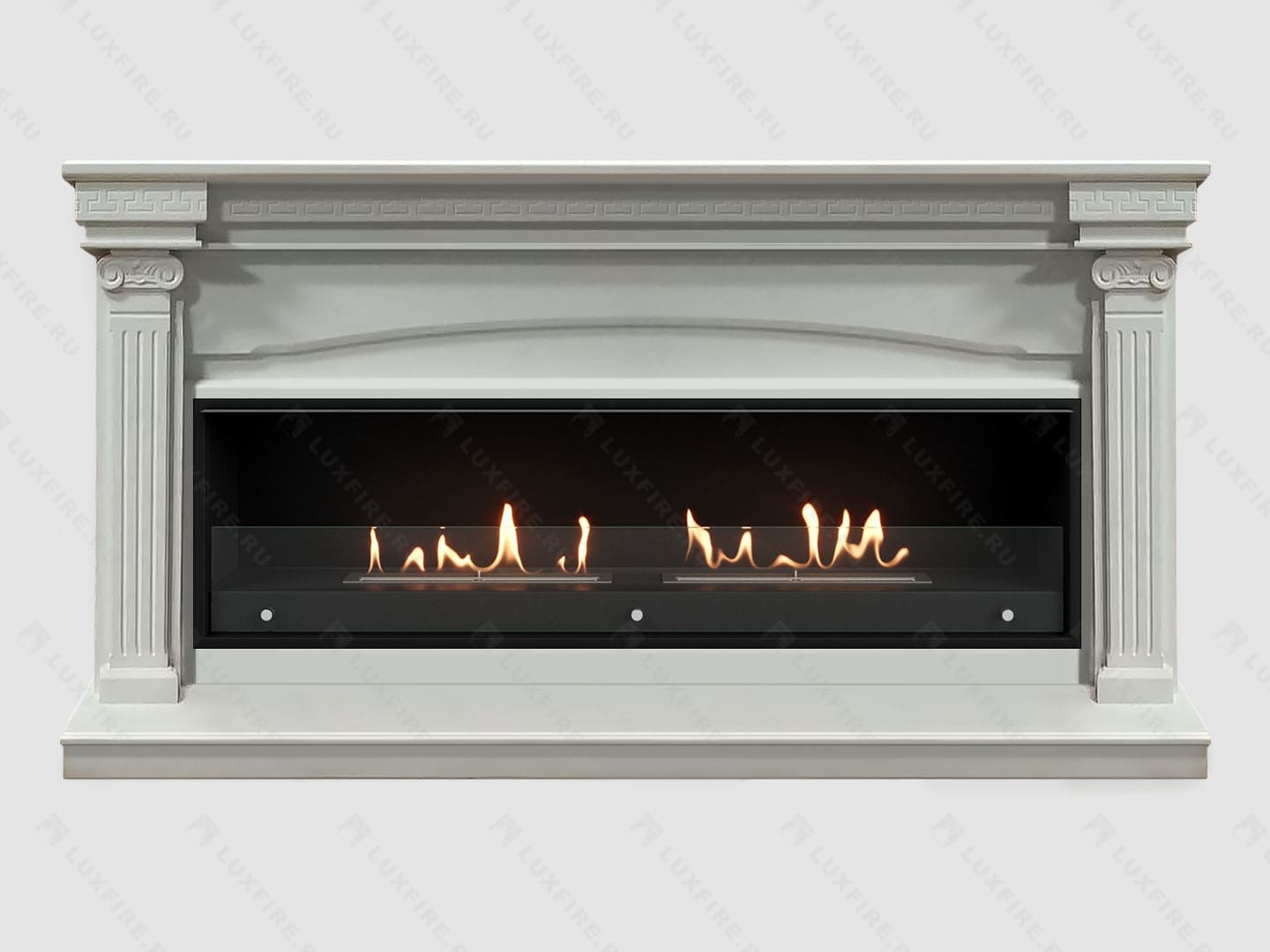 Каминный портал МДФ "Николь 1940" с биокамином Lux Fire "Фаер Бокс Вега-2" (белый) по цене 115 490 руб.