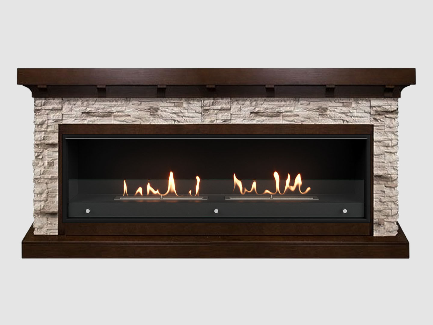 Каминный портал МДФ "CHALET 1930" с биокамином Lux Fire "Фаер Бокс Вега-2" по цене 104 390 руб.