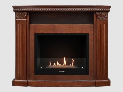 Каминный портал МДФ "Людовик 1300" с биокамином Lux Fire "Фаер Бокс 1 - 30" (темный орех) Каминный портал МДФ "Людовик 1300" с биокамином Lux Fire "Фаер Бокс 1 - 30" (темный орех)