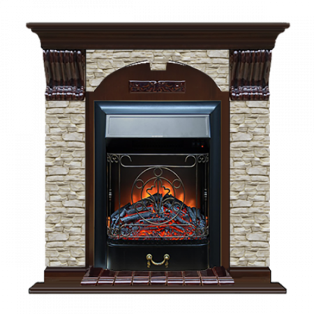 Арочный Грот однотонный (дуб)+Majestic Black