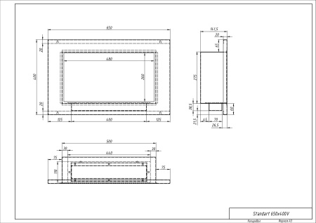Биокамин "Русский огонь" Голд 650V встраиваемый с защитным стеклом по цене 30 450 руб.